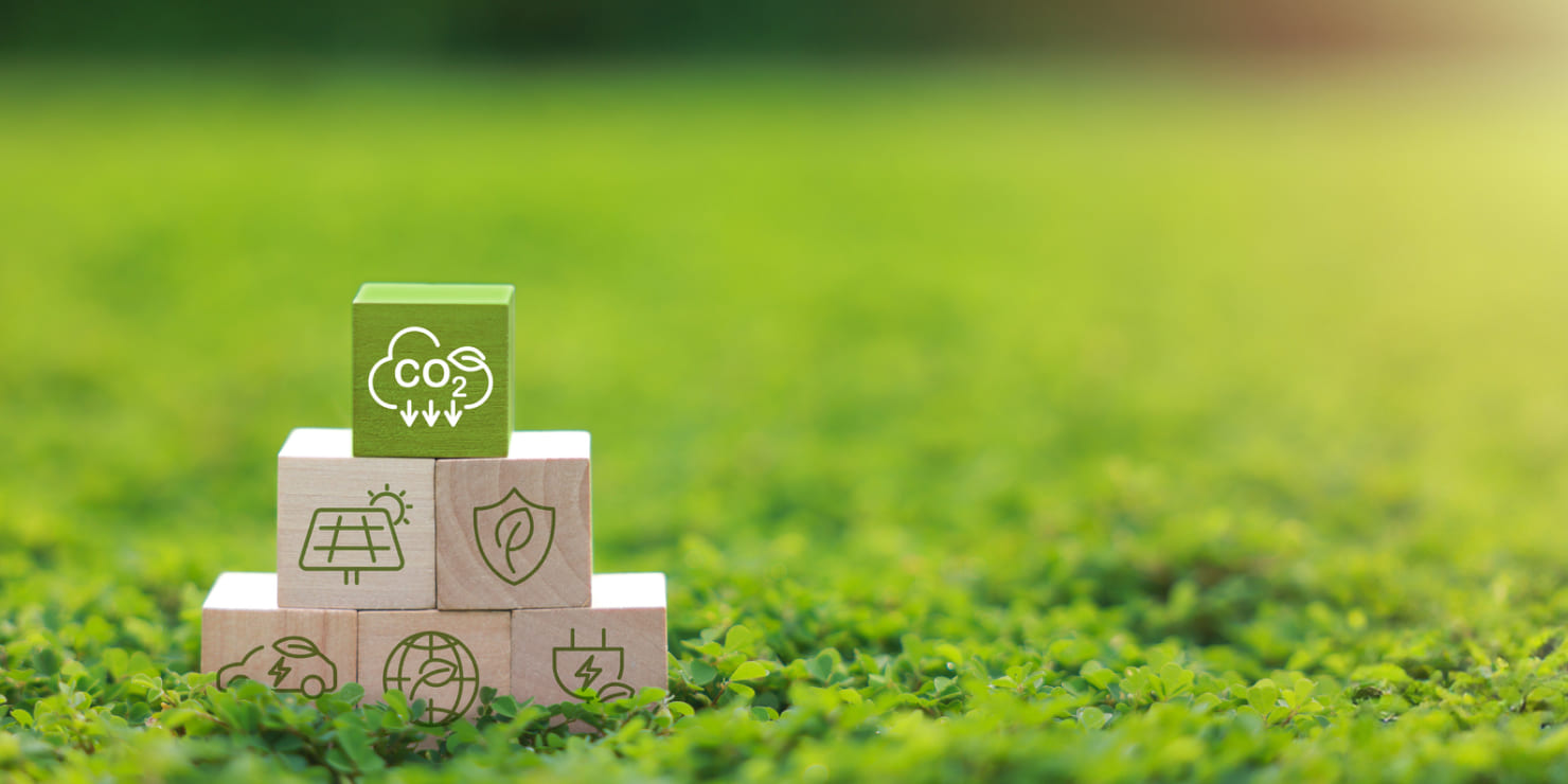 CO2削減をイメージした環境保全のイメージ